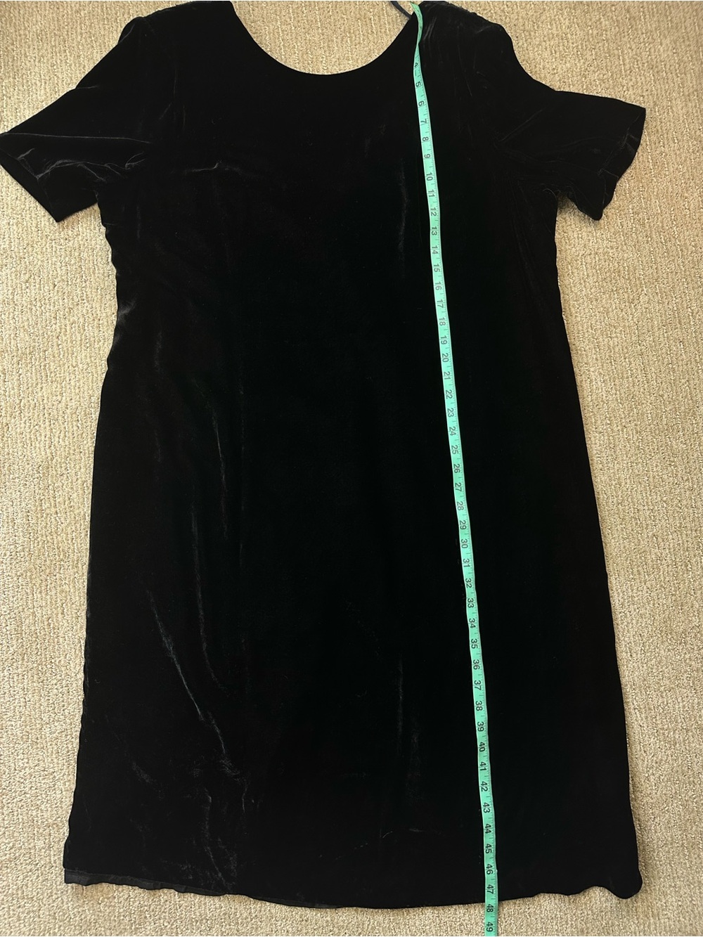 Vintage 90s Gothic Velvet Midi Dress Lace Back Bow Detail Whimsigoth LBD 24 - Picture 14 of 14